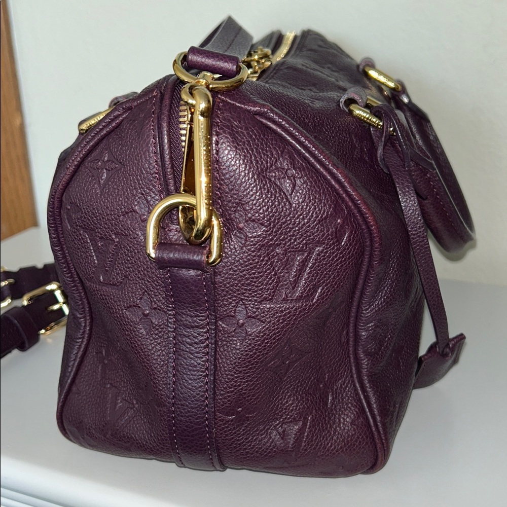 Louis Vuitton empreinte 25 bandouliere speedy crossbody strap, lock & keys - Picture 7 of 16